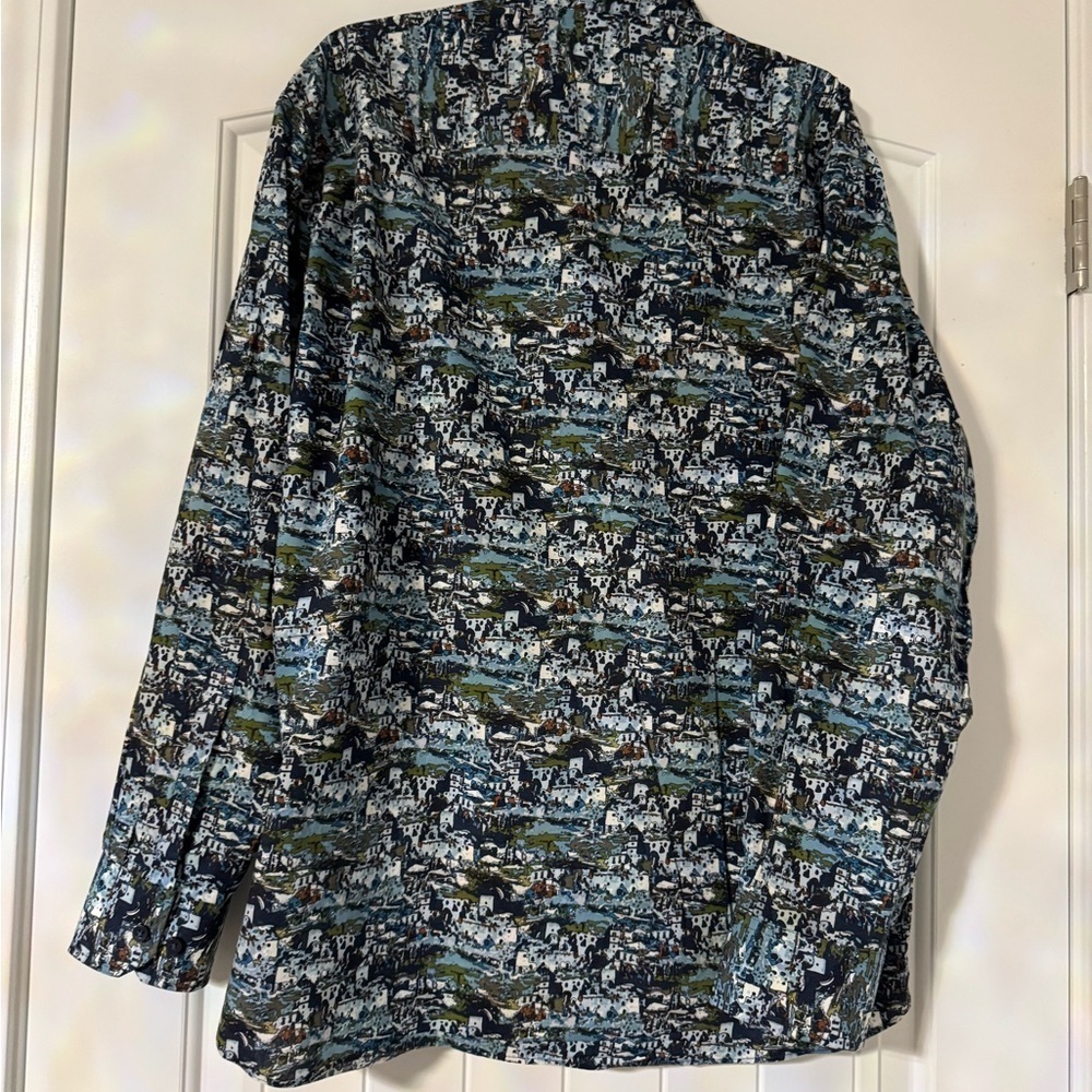 Alan Flusser Multicolor Patterned Button Down Shirt - Picture 4 of 4